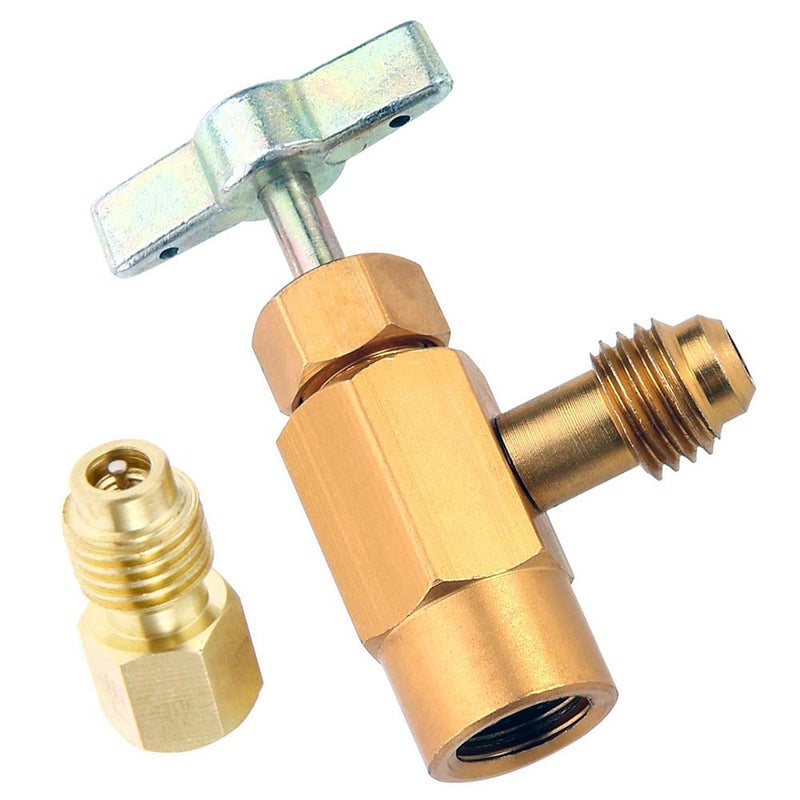 LIYYOO R134a Air Conditioner A/C Refill Refrigerant Dispensing Tap Valve Bottle Opener Adapter Refueling Conditioning Kit Fit for Home Air Conditioning Automotive Air Conditioning Refrigerant Charging - Image 2
